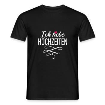 Ich Liebe Hochzeiten - Herz - Männer T-Shirt - Schwarz - Vorne - AI Model Male 178 light (178cm)