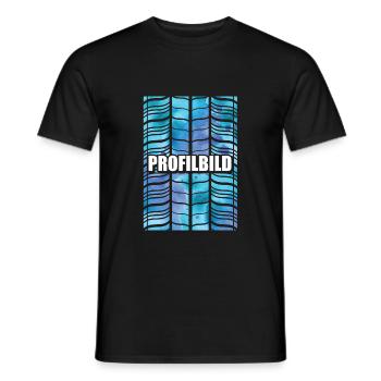 Profile Picture Tire Wortwitz Profile Gift Idea - Men's T-Shirt - black - Front - AI Model Male 178 light (178cm)