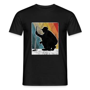 Golfschläger Golfspieler Golfer Golfen Retro Golf - Männer T-Shirt - Schwarz - Vorne - AI Model Male 178 light (178cm)