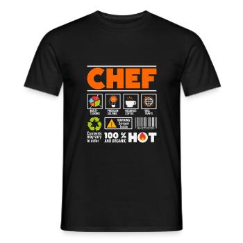 Cuisine cuisine cuisine cuillère cuisinier cuisinier cadeau - T-shirt homme - noir - Devant - AI Model Male 178 light (178cm)
