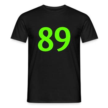 issue 89 - Men's T-Shirt - black - Front - AI Model Male 178 light (178cm)