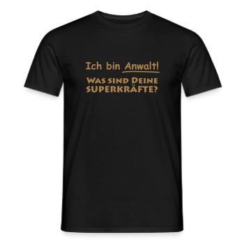 ich bin anwalt - Männer T-Shirt - Schwarz - Vorne - AI Model Male 178 light (178cm)