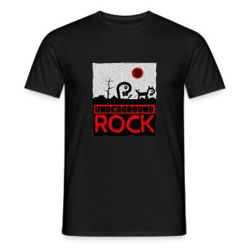 Underground Rock - Männer T-Shirt - Schwarz - Vorne - AI Model Male 178 light (178cm)