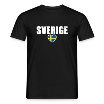 Sverige Suède Vintage Drapeau suédois Suède - T-shirt homme - noir - Devant - AI Model Male 178 light (178cm)