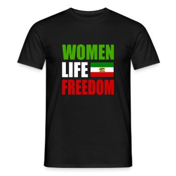 Women life freedom - T-shirt homme - noir - Devant - AI Model Male 178 light (178cm)