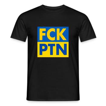 Fck ptn - T-shirt homme - noir - Devant - AI Model Male 178 light (178cm)