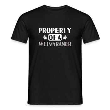 Propriété d’un braque de Weimar - T-shirt homme - noir - Devant - AI Model Male 178 light (178cm)