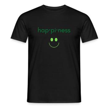 Happiness :) - Männer T-Shirt - Schwarz - Vorne - AI Model Male 178 light (178cm)