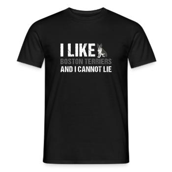 I Like Boston Terrier And I Cannot Lie - Men's T-Shirt - black - Front - AI Model Male 178 light (178cm)