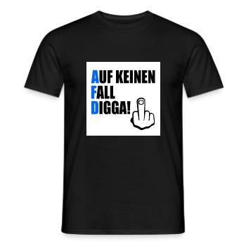 auf keinen fall digga - Männer T-Shirt - Schwarz - Vorne - AI Model Male 178 light (178cm)