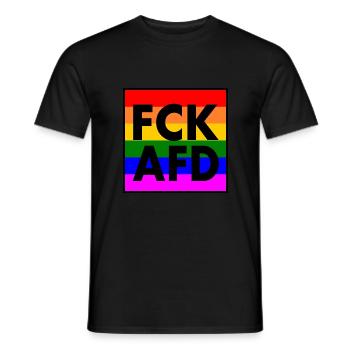 Fck afd - Men's T-Shirt - black - Front - AI Model Male 178 light (178cm)