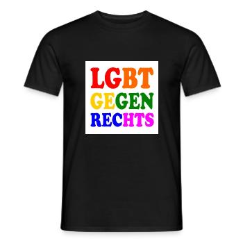 Lgbt against the right - Men's T-Shirt - black - Front - AI Model Male 178 light (178cm)