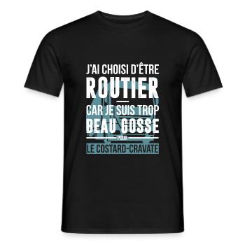 Routier beau gosse - T-shirt homme - noir - Devant - AI Model Male 178 light (178cm)