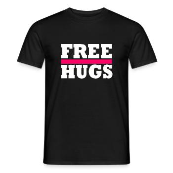 Free Hugs - Männer T-Shirt - Schwarz - Vorne - AI Model Male 178 light (178cm)
