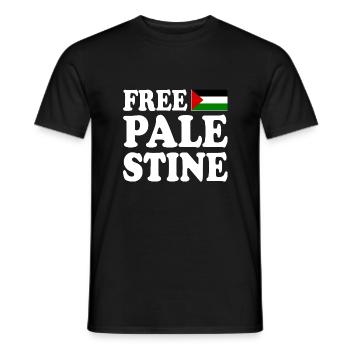 Free palestine - Men's T-Shirt - black - Front - AI Model Male 178 light (178cm)
