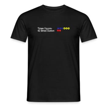 Times - Men's T-Shirt - black - Front - AI Model Male 178 light (178cm)