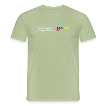 times - Männer T-Shirt - Sage - Vorne - AI Model Male 178 light (178cm)