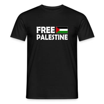 Free palestine - Men's T-Shirt - black - Front - AI Model Male 178 light (178cm)