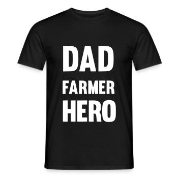 Dad farmer hero - Männer T-Shirt - Schwarz - Vorne - AI Model Male 178 light (178cm)