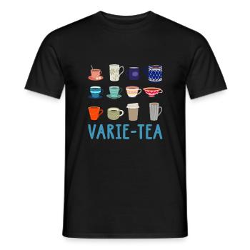 Varie-Tea Graphic Tea Drinker Cup Of Tea Brewing T - Männer T-Shirt - Schwarz - Vorne - AI Model Male 178 light (178cm)