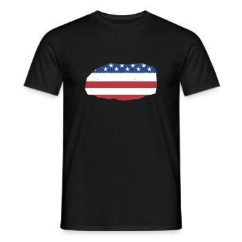 Rock Collector Us Flag Rock Collecting - Men's T-Shirt - black - Front - AI Model Male 178 light (178cm)