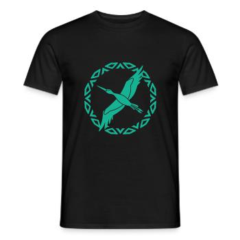 Bird - Flying - Nature Conservation Animal Lover Freedom - Men's T-Shirt - black - Front - AI Model Male 178 light (178cm)