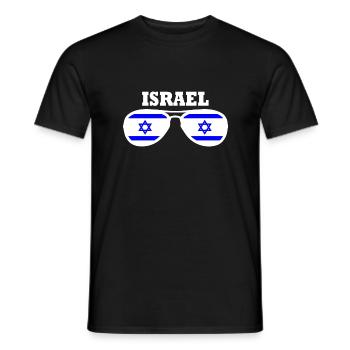 Israel - T-shirt homme - noir - Devant - AI Model Male 178 light (178cm)