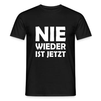 Nie wieder ist jetzt - Männer T-Shirt - Schwarz - Vorne - AI Model Male 178 light (178cm)