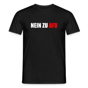 No to afd - Men's T-Shirt - black - Front - AI Model Male 178 light (178cm)