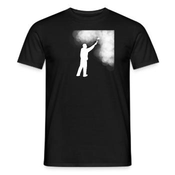 Ein Maler mit weißer Farbe - Männer T-Shirt - Schwarz - Vorne - AI Model Male 178 light (178cm)