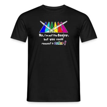 La chemise de l'opérateur - T-shirt homme - noir - Devant - AI Model Male 178 light (178cm)