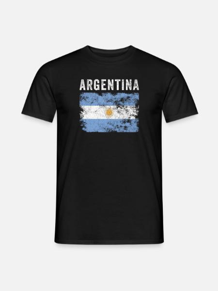 Drapeau argentin En détresse Drapeau argentin - T-shirt homme - noir