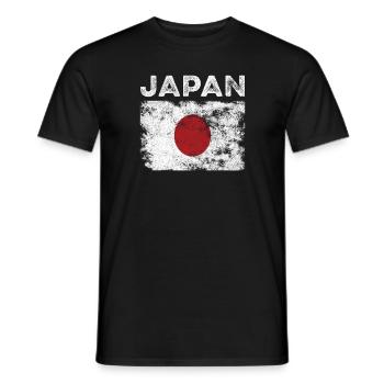 Drapeau japonais en détresse - Drapeau japonais - T-shirt homme - noir - Devant - AI Model Male 178 light (178cm)