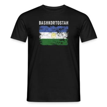 Bashkortostan Flag Vintage Bashkir Flag - Men's T-Shirt - black - Front - AI Model Male 178 light (178cm)