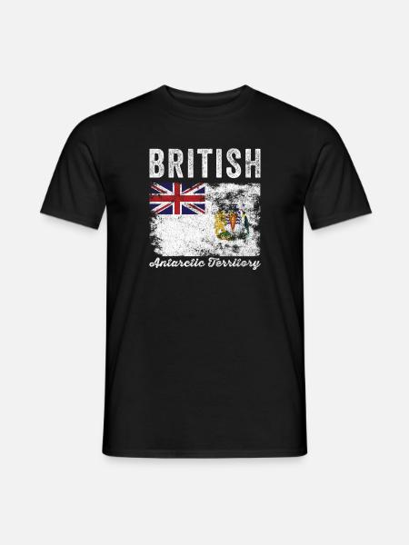 British Antarctic Territory Flag - Men's T-Shirt - black