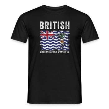 British Indian Ocean Territory Flag - Men's T-Shirt - black - Front - AI Model Male 178 light (178cm)