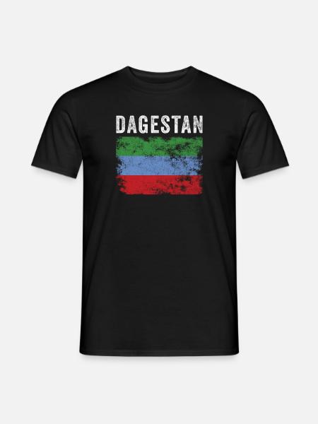 Dagestan Flag Distressed - Dagestan Flag - Men's T-Shirt - black