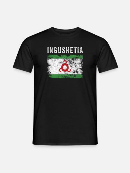 Ingushetia Flag Distressed - Ingush Flag - Men's T-Shirt - black