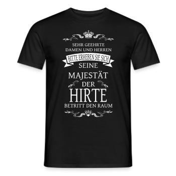 Seine Majestät der Hirte betritt den Raum T-Shirt - Männer T-Shirt - Schwarz - Vorne - AI Model Male 178 light (178cm)