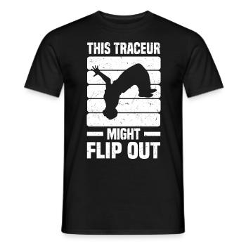 Dictons de parkour - T-shirt homme - noir - Devant - AI Model Male 178 light (178cm)