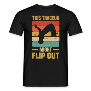Cadeau Parkour | Freerunning Sport Parkur Dicton - T-shirt homme - noir - Devant - AI Model Male 178 light (178cm)
