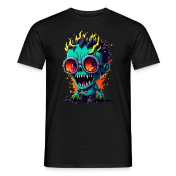 Bunter cooler Zombie - Männer T-Shirt - Schwarz - Vorne - AI Model Male 178 light (178cm)