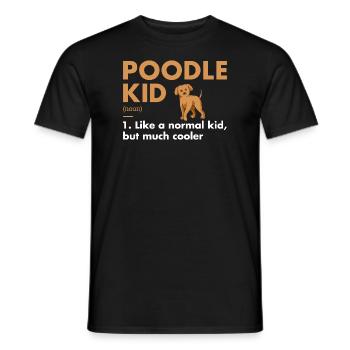 Poodle Kid Definition - Men's T-Shirt - black - Front - AI Model Male 178 light (178cm)