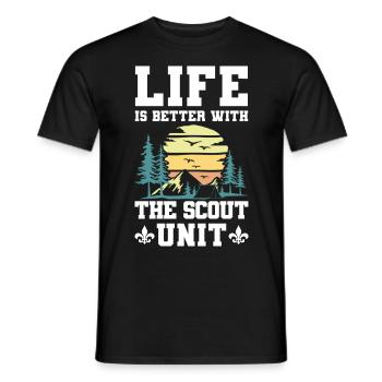 Pfadfinderleiter | Pfadfinder Scouting Geschenk - Männer T-Shirt - Schwarz - Vorne - AI Model Male 178 light (178cm)