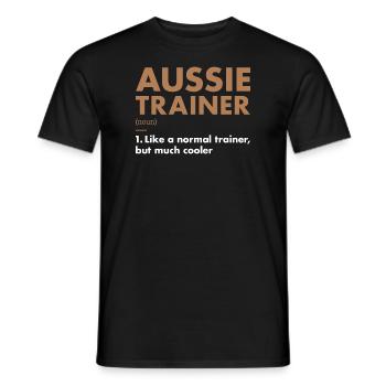 Dog Aussie Trainer Definition - Men's T-Shirt - black - Front - AI Model Male 178 light (178cm)