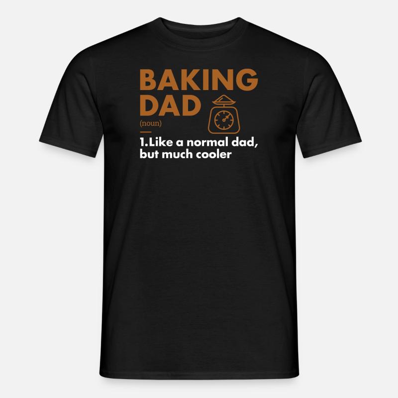 Baker Dad Definition Baking - Männer T-Shirt - Schwarz