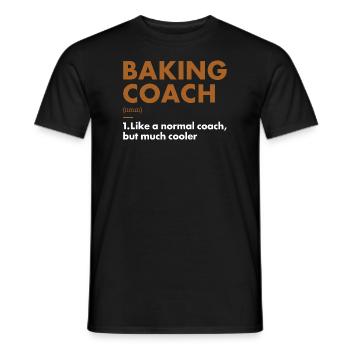 Baker Coach Définition Pâtisserie - T-shirt homme - noir - Devant - AI Model Male 178 light (178cm)