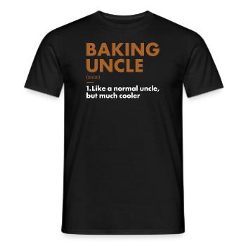 Boulanger Oncle Définition Cuisson - T-shirt homme - noir - Devant - AI Model Male 178 light (178cm)