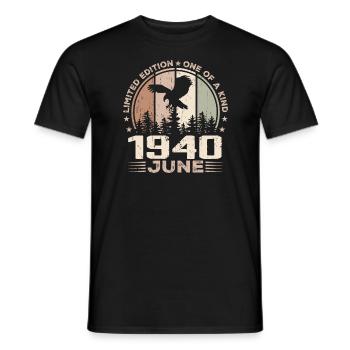Incomparable since June 1940, 84th Anniversary - Men's T-Shirt - black - Front - AI Model Male 178 light (178cm)