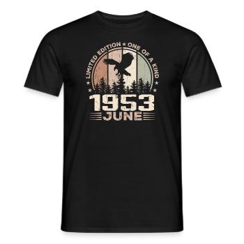 Unvergleichlich seit Juni 1953, 71. Jahrestag - Männer T-Shirt - Schwarz - Vorne - AI Model Male 178 light (178cm)